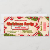 Ticket für Weihnachts-Party Einladung (Vorderseite)