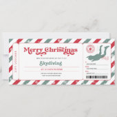 Ticket für Weihnachtsgeschenke Einladung (Vorderseite)