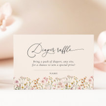 Ticket für Wildblumen-Baby-Party-Windel-Raffle