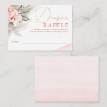 Ticket für Windeln Raffle Soft Pink Floral Baby Du