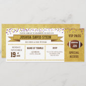 Ticket Fußball Thema Bar Mitzvah Einladung (Vorne/Hinten)