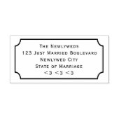 Ticket Gerahmte Rücksendeadresse Selbstfarbige Bri Permastempel (Design)