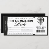 Ticket-Gutschein für Hot Air Balloon (Vorne/Hinten)