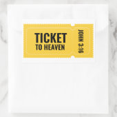Ticket in den Himmel Rechteckiger Aufkleber (Tasche)