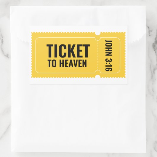 Ticket in den Himmel Rechteckiger Aufkleber (Tasche)
