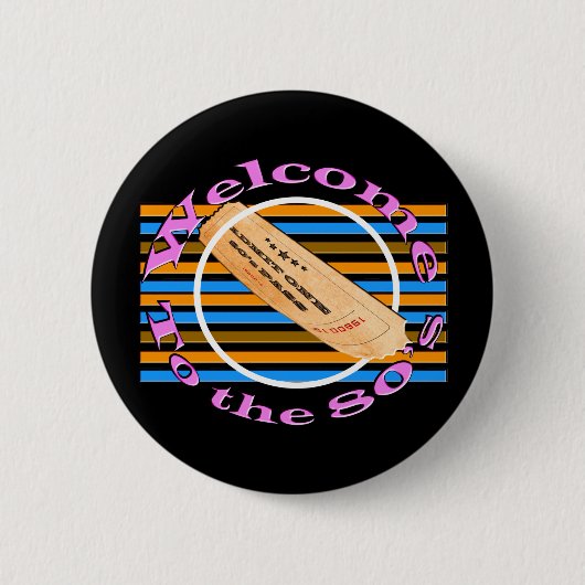 Ticket in die 80er Jahre einräumen Button (Vorderseite)