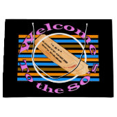 Ticket in die 80er Jahre einräumen Große Geschenktüte (Vorderseite)