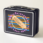 Ticket in die 80er Jahre einräumen Metall Brotdose (Rückseite)