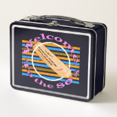 Ticket in die 80er Jahre einräumen Metall Brotdose (Vorderseite)