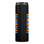 Ticket in die 80er Jahre einräumen Thermosbecher (Rückseite)