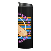 Ticket in die 80er Jahre einräumen Thermosbecher (Nach rechts gedreht)