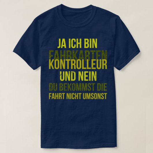 Ticket inspector in subway train tram 2 T-Shirt (Design vorne)