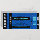 Ticket-Party Einladung | Einladung zu Veranstaltun (Vorne/Hinten)