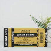 Ticket-Party Einladung | Einladungen zu Veranstalt (Stehend Vorderseite)