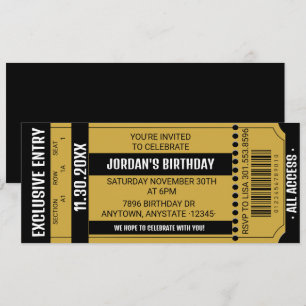 Ticket-Party-Einladung   Veranstaltungseinladungen Einladung