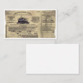 Ticket RMS Titanic 1912 (Vorne/Hinten)