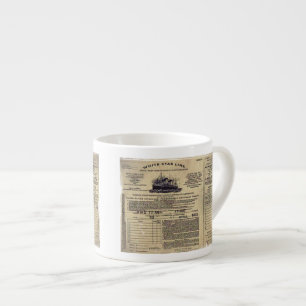 Ticket RMS Titanic 1912 Espressotasse