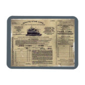 Ticket RMS Titanic 1912 Magnet (Horizontal)