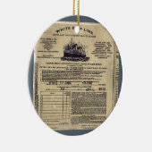 Ticket RMS Titanic Keramik Ornament (Rechts)