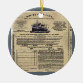 Ticket RMS Titanic Keramik Ornament (Vorne)