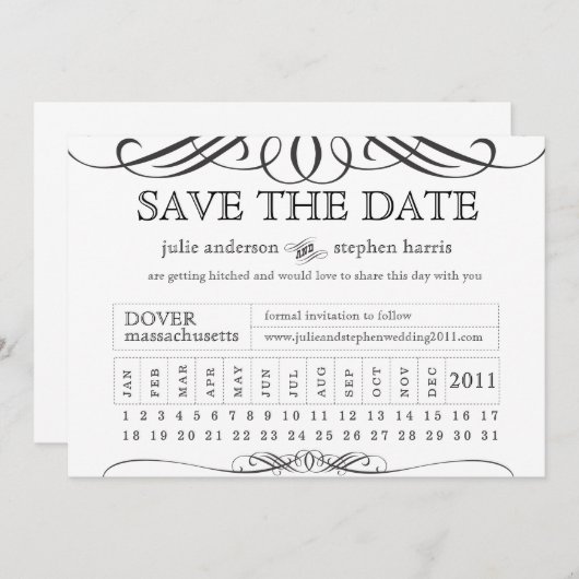 Ticket Save the Date drücken (Vorne/Hinten)