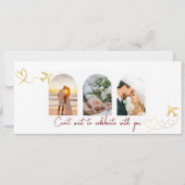 Ticket Save the Date mit Foto Hochzeit Einladung (Rückseite)