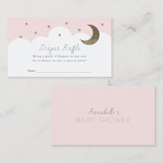 Ticket "Stars Moon & Clouds" Begleitkarte (Vorne/Hinten)