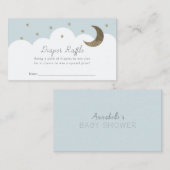 Ticket "Stars Moon & Clouds Blue Diaper" Begleitkarte (Vorne/Hinten)