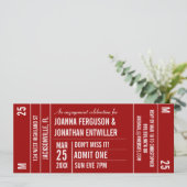 Ticket Stub Party Einladung (Stehend Vorderseite)