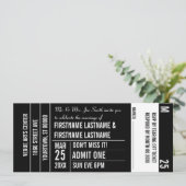 Ticket Stub White Area Party Einladung (Stehend Vorderseite)