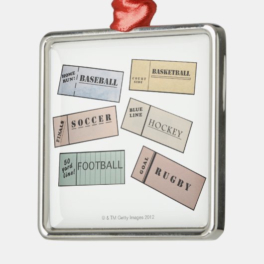 Ticket-Stubs Silbernes Ornament (Links)