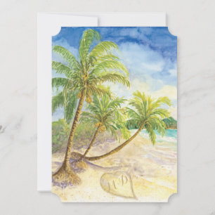 Ticket Style Save the Date Hochzeit in Urlaubsort