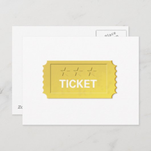 Ticket zulassen postkarte (Vorne/Hinten)