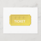 Ticket zulassen postkarte (Vorderseite)