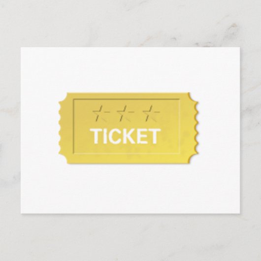 Ticket zulassen postkarte (Vorderseite)