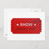 Ticket zulassen postkarte (Vorne/Hinten)