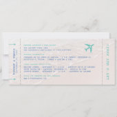 Ticket zum Beach Boarding Pass Save the Date Ankündigung (Rückseite)
