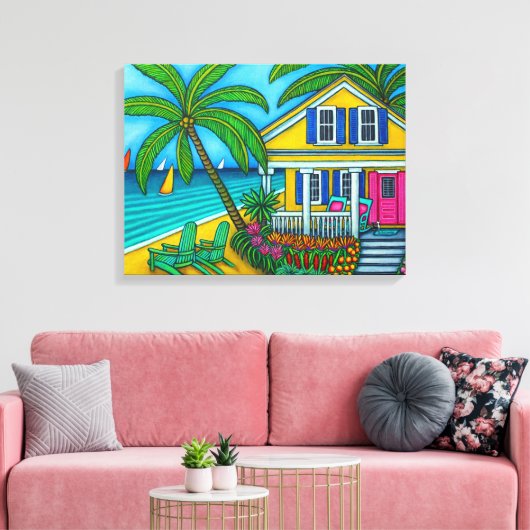 Ticket zum Paradies Canvas Print by Lisa Lorenz Leinwanddruck (Insitu (Wohnzimmer))