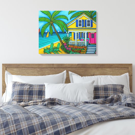 Ticket zum Paradies Canvas Print by Lisa Lorenz Leinwanddruck (Insitu (Schlafzimmer))