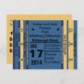 Ticket zum Spaß Save the Date Postkarte (Vorne/Hinten)