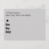 Ticket zum Spaß Save the Date Postkarte (Rückseite)