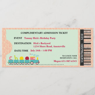 Ticket zur Party Einladung