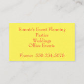 Ticket zur Visitenkarte eines Party (Rückseite)