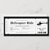 Ticketgutschein für Hubschrauberfahrten Einladung (Vorderseite)