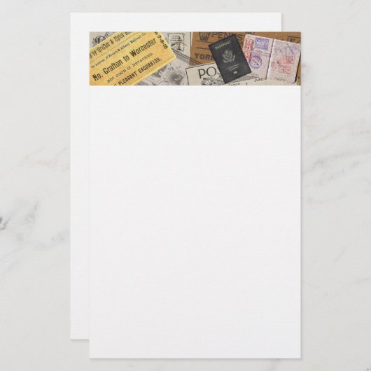 Ticketheader für den Reisepass Briefpapier (Vorne/Hinten)