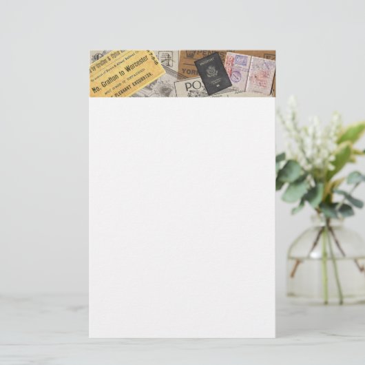 Ticketheader für den Reisepass Briefpapier (Stehend Vorderseite)