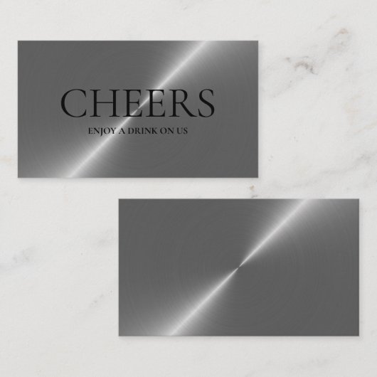 Ticketkarte für den Silbermetalleffekt Begleitkarte (Vorne/Hinten)