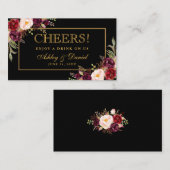 Ticketkarte für die Hochzeitsempfehlung Black Burg Begleitkarte (Vorne/Hinten)