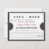 Ticketkarte Save the Date (Vorderseite)