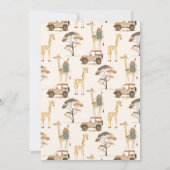 Ticketkarte "Wilde Safari-Tiere" Einladung (Rückseite)